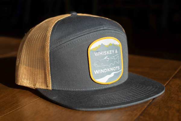 7-Panel-Trucker-hat-Charcoal-Old-Gold